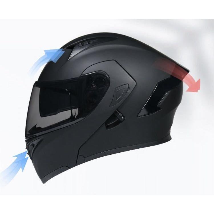 人気システムバイクヘルメットフルフェイスヘルメット ホワイトミラー