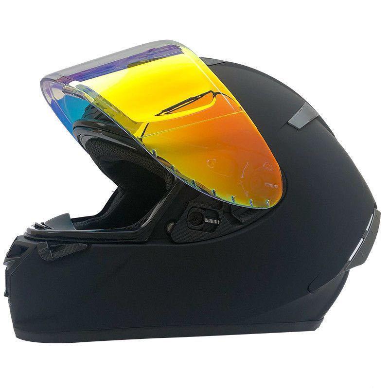 新品フルフェイスヘルメット 艶消しブラックミラーシールド　サイズ選択可　マットブラックバイクヘルメット :t72730160:pcmsus-3 -  通販 - Yahoo!ショッピング