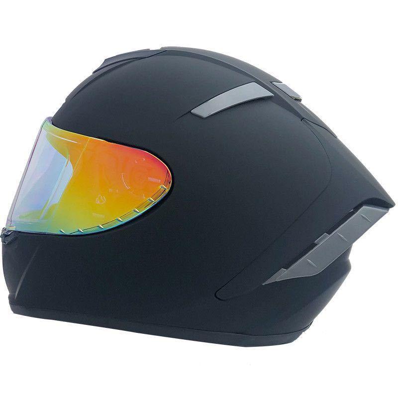 新品フルフェイスヘルメット 艶消しブラックミラーシールド サイズ選択