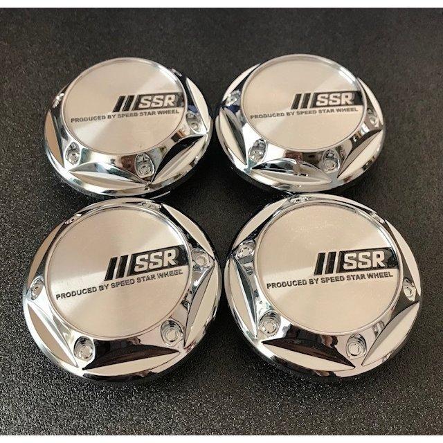 SSR ホイールキャップ センターキャップ ハブキャップ シルバー 68mm 4