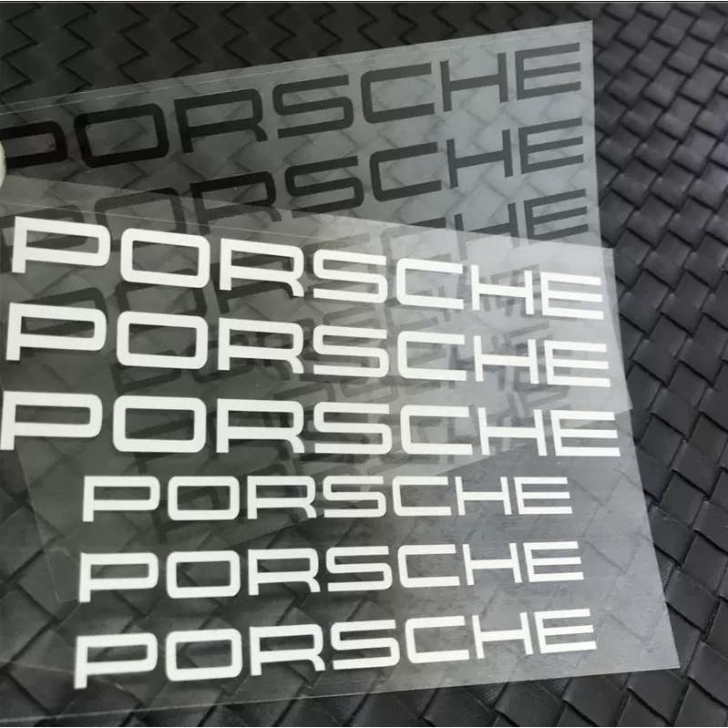 ポルシェ PORSCHE ブレーキキャリパーステッカー メタル 金属ステッカー 耐熱 高耐久 ホイールリム 高品質シール 2色可選 1シート｜pcmsus-5｜04