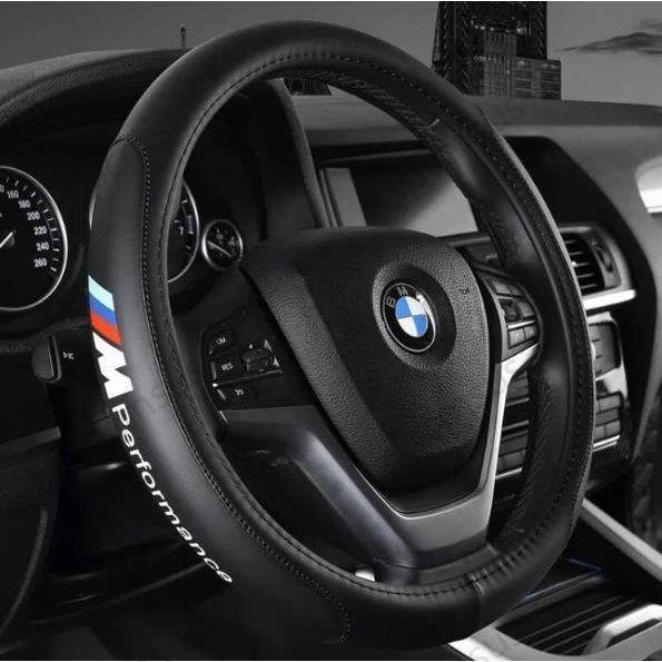 高級 本革 ステアリングカバー BMW M 黒 赤ステッチ : qc393 : pcmsus