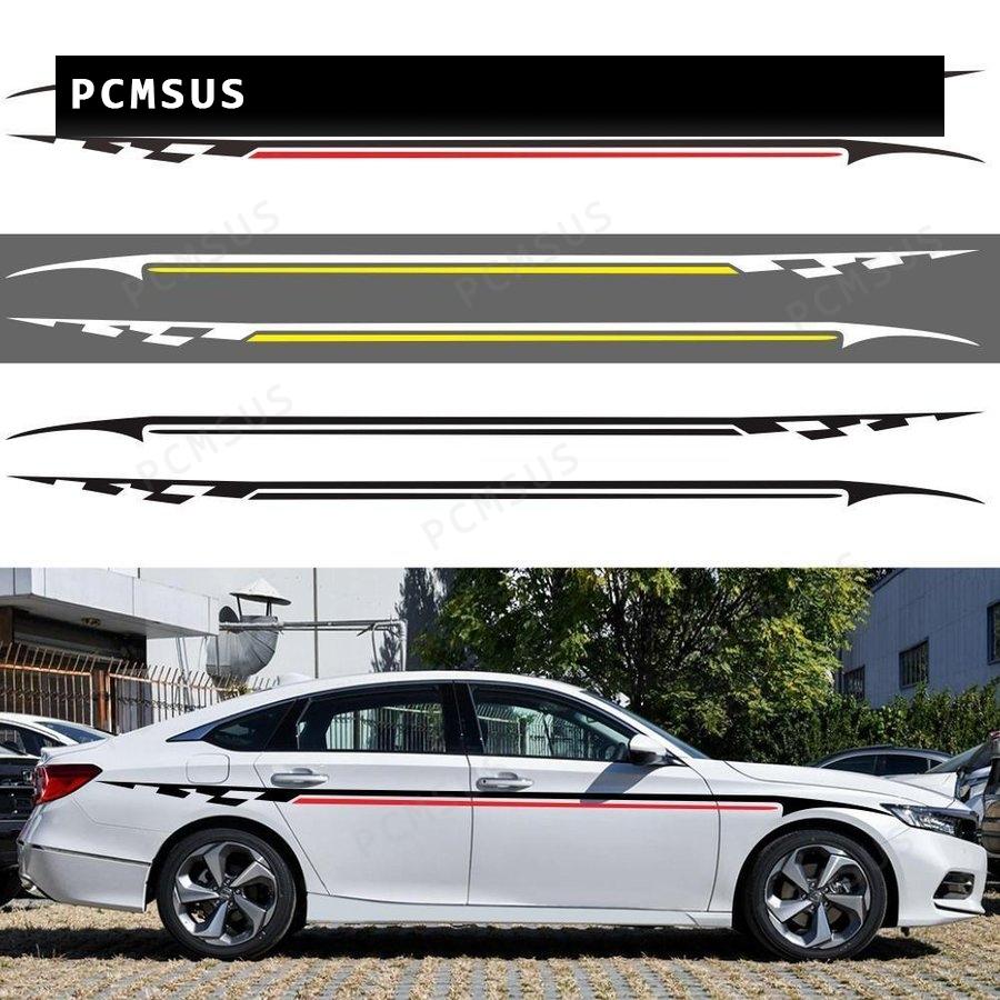 車 ステッカー サイドドア レーシング ボディ デカール カスタム ビニール タイリング 外装 アクセサリー 汎用 Pcmsus 通販 Yahoo ショッピング