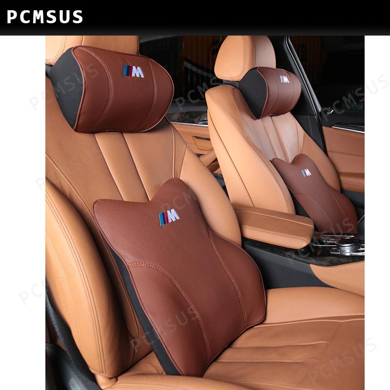 新品 Bmw 本革 車用クッション 車シートクッション カークッション 腰クッション ネックパッド おしゃれ 疲れない 腰当て 低反発 腰サポート C Pcmsus 通販 Yahoo ショッピング