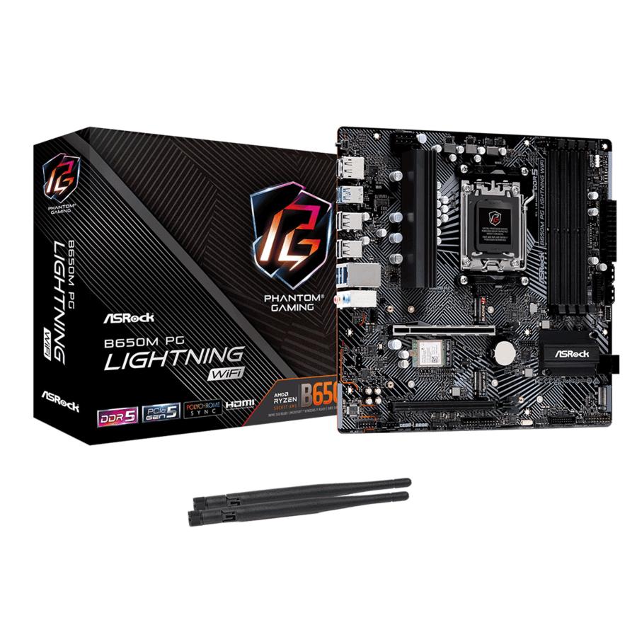 ASRock Socket AM5 AMD B650M PG Lightning WiFi : パソコン