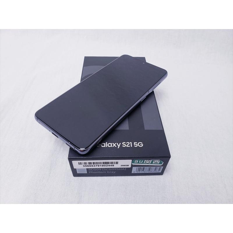 (中古)(SAMSUNG) SCG09 ファントムグレー /Galaxy S21 5G 【SIMロック解除品】、au | SAMSUNG | 01