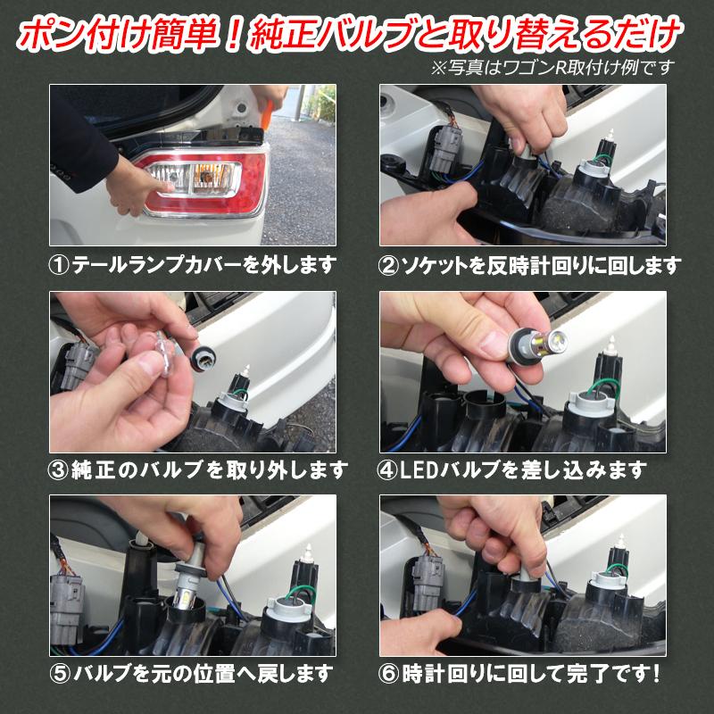 T15/T16 Led バックランプ2個 高輝度CSPチップ19連 3000ルーメン 無極