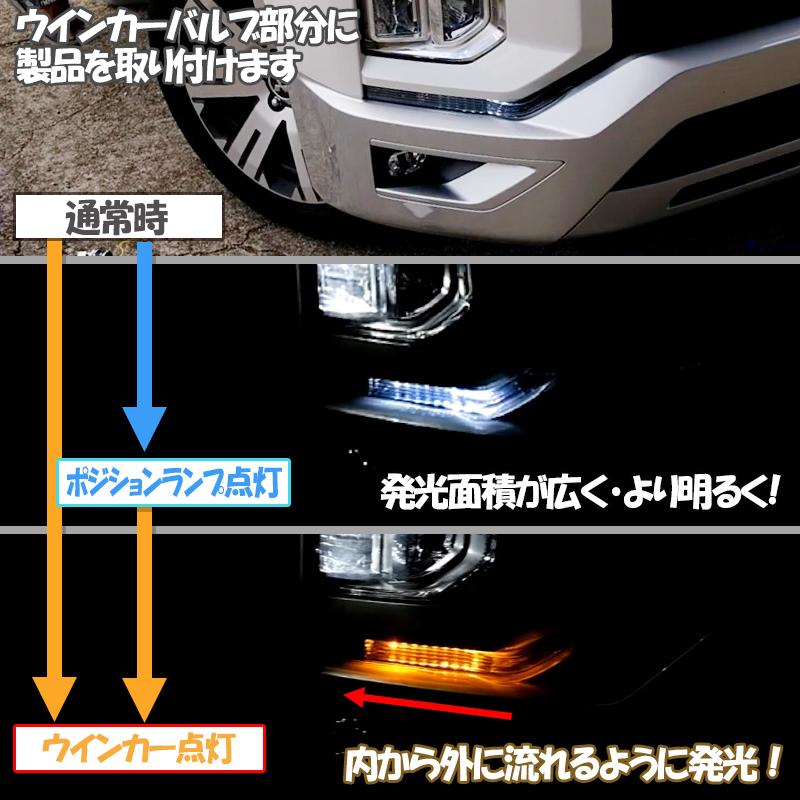 三菱 デリカ D5 対応 LED ポジションランプ＆流れるシーケンシャル