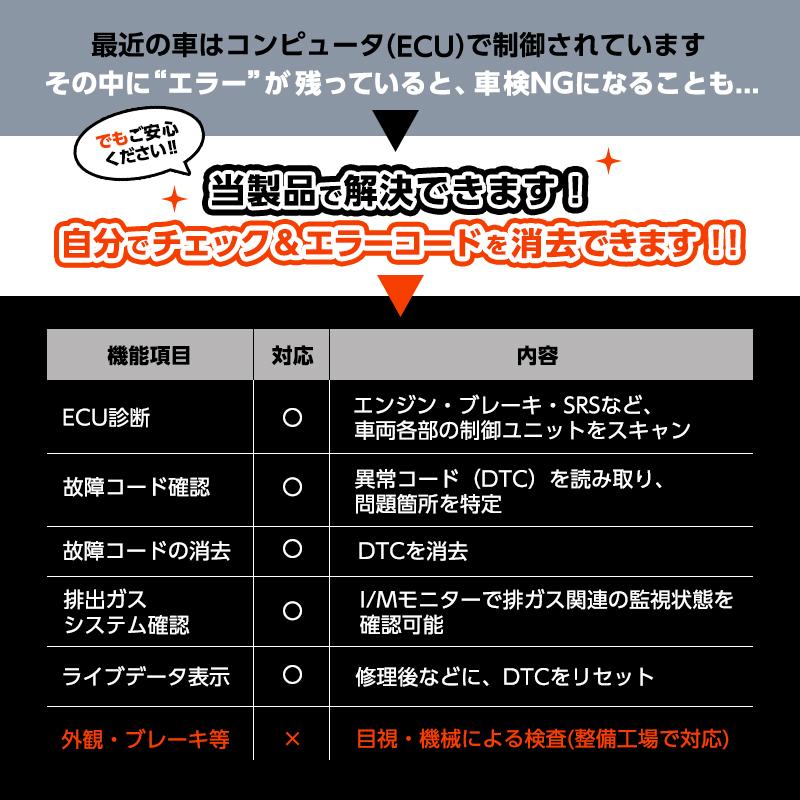 DT-903 レクサス車対応 OBD2診断機 全システム 車両故障・DTC確認