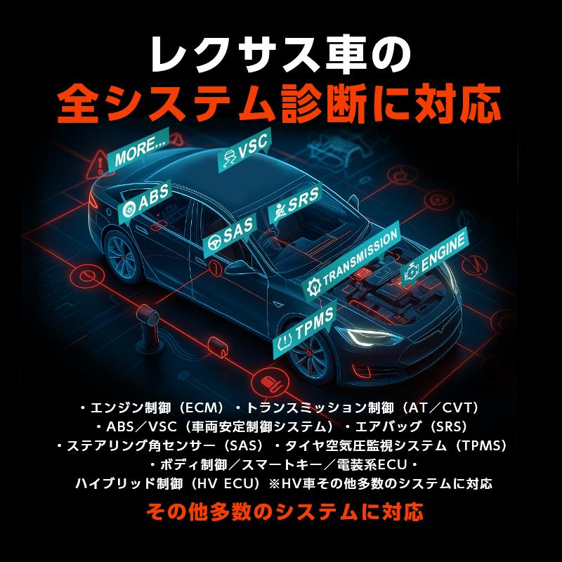 DT-903 レクサス車対応 OBD2診断機 全システム 車両故障・DTC確認