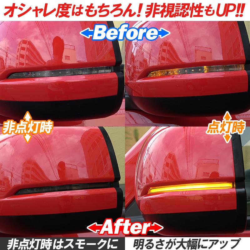 改良版】ホンダ 汎用 LEDドアミラーシーケンシャルウインカー TYPE-B