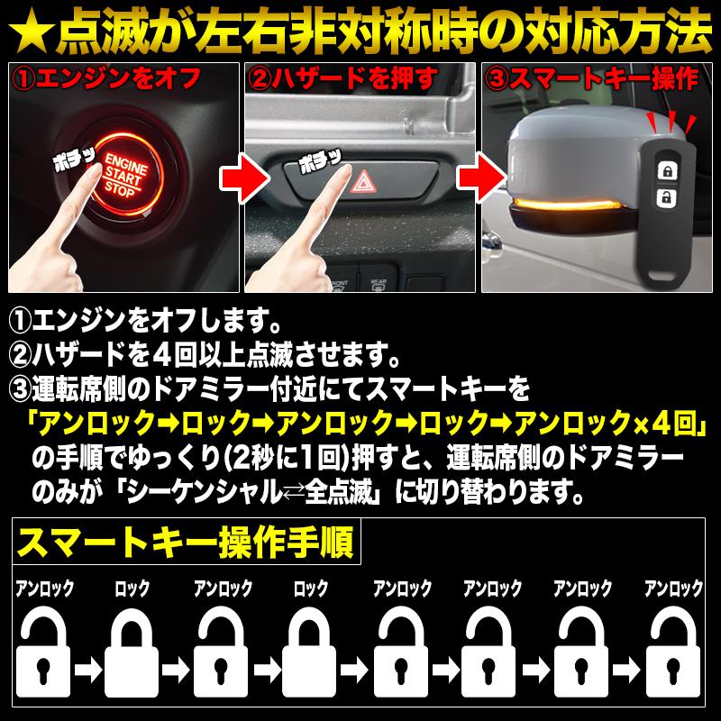 改良版】ホンダ 汎用 LEDドアミラーシーケンシャルウインカー TYPE-B