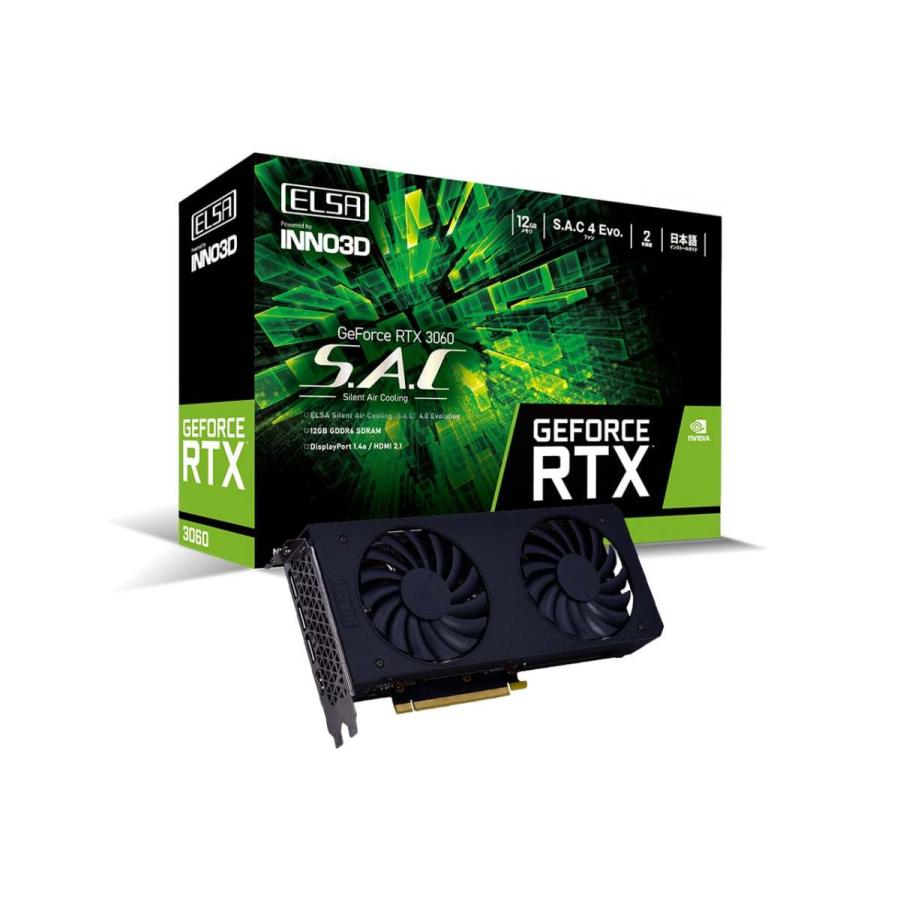 ELSA（エルザ） ELSA GeForce RTX 3060 S.A.C/L 正規代理店保証付