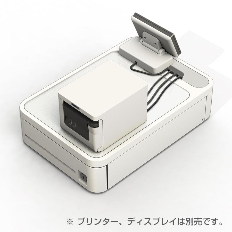 DR-W01-TS36W / DR-W01-TS36B (ホワイト/ブラック）リアレジ対応 収納スペース付きコンパクトモジュラーキャッシュドロア (3札6硬貨) シチズン・システムズ | CITIZEN | 08