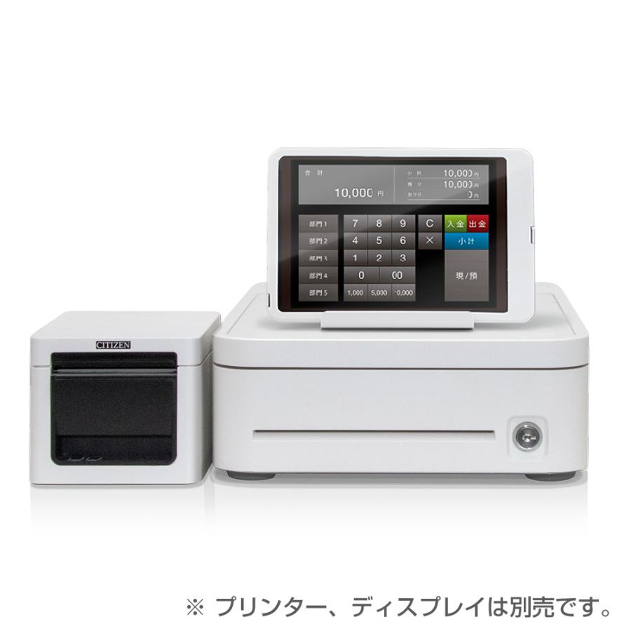 DR-W01-TS36W / DR-W01-TS36B (ホワイト/ブラック）リアレジ対応 収納スペース付きコンパクトモジュラーキャッシュドロア (3札6硬貨) シチズン・システムズ | CITIZEN | 09