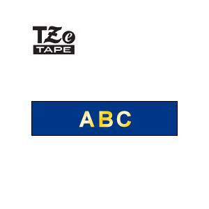【ブラザー正規代理店】TZe-RN34 ピータッチ用 テープカートリッジ リボンテープ (幅12mm・ネイビーブルー地・金文字)｜pcpos2