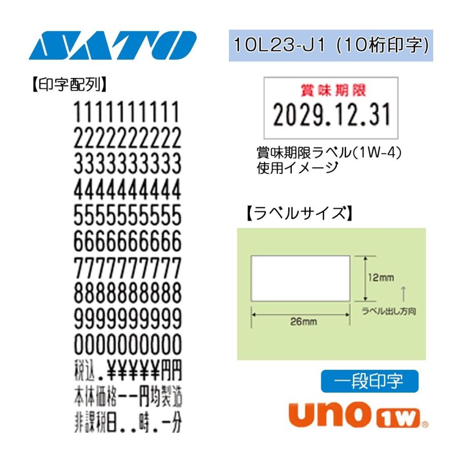 SATO サトー ハンドラベラー UNO1W ウノ (1段印字) 本体 価格表示 日付