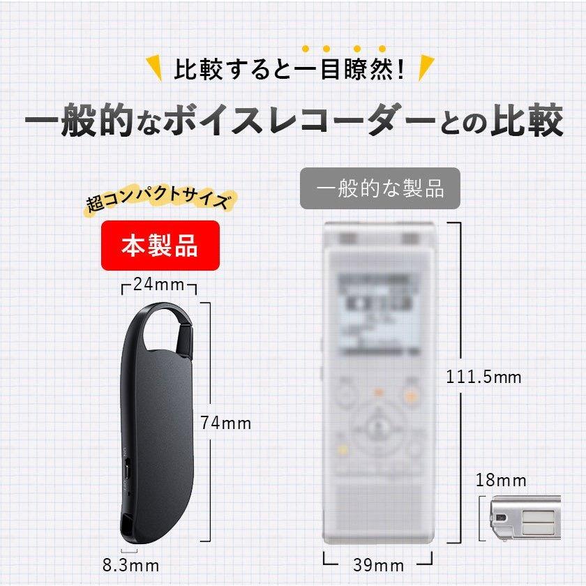 【新品未使用】 文字起こし機能付きボイスレコーダー 小型 在庫有り】ボイスレコーダー 小型 《あすつく対応品》キヨラカ 世界