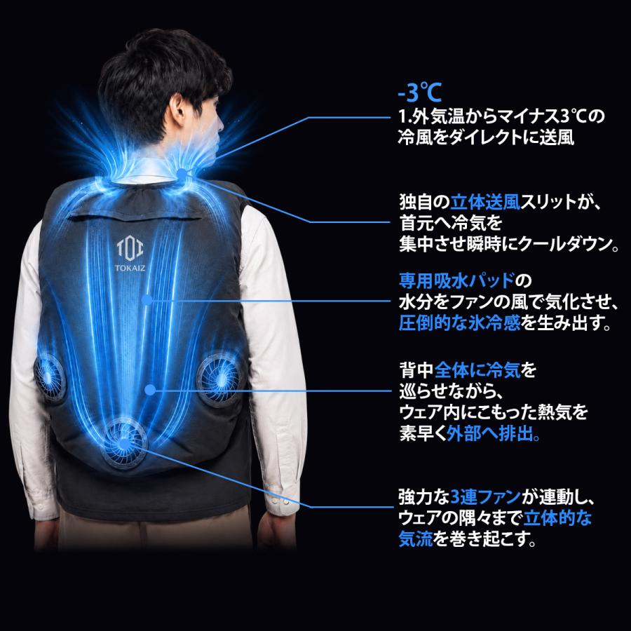 TOKAIZ（トカイズ） 水冷服 水冷ベスト プロ仕様 フリーサイズ