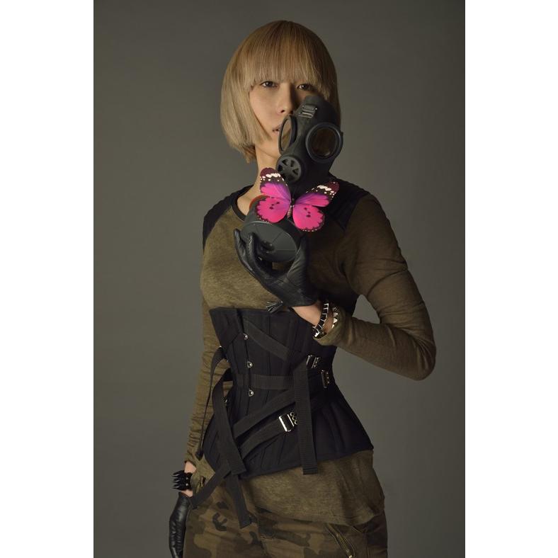 ピュアワン　P.C.W 砂時計型コルセット　ブラック 砂時計型ファンレーシング（ブラック ピュアワン コルセット ワークス