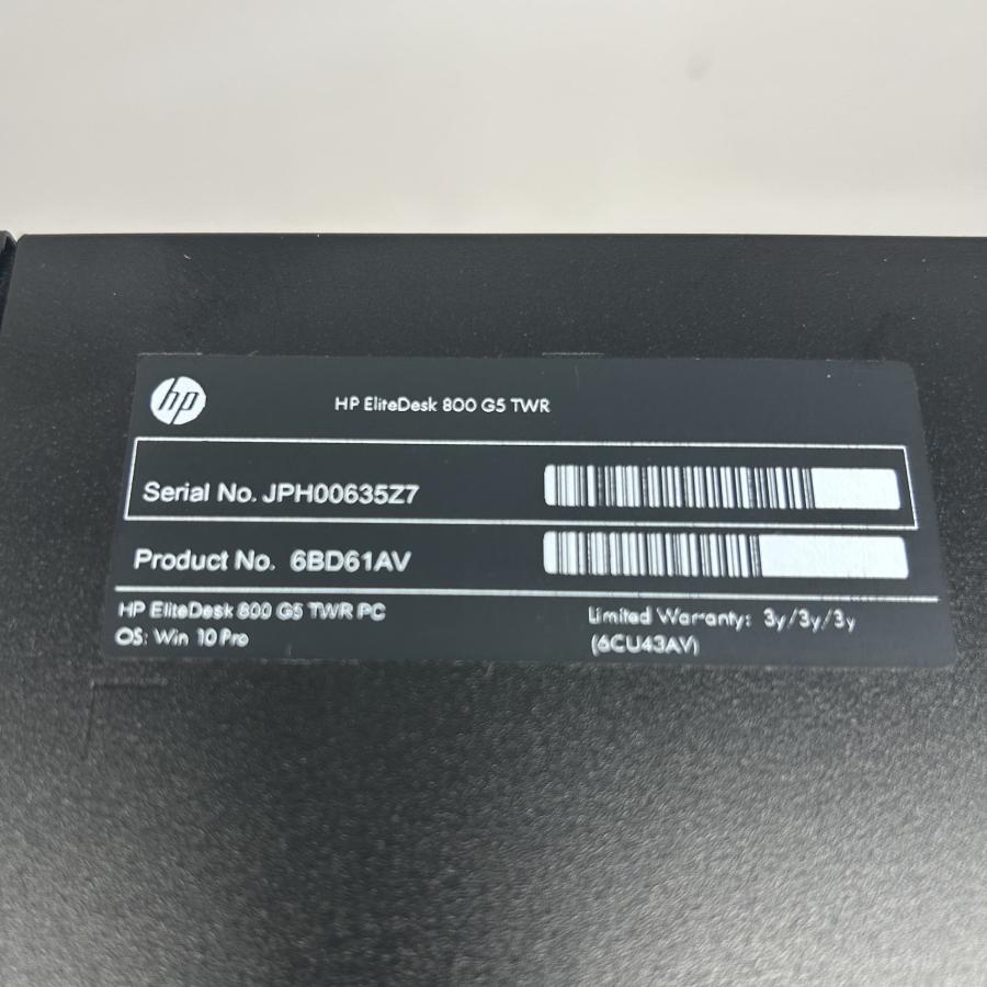 HP EliteDesk 800 G5 TWR 中古品 HP 〔中古〕HP EliteDesk 800 G5 TWR Core i5 プロセッサー 9500
