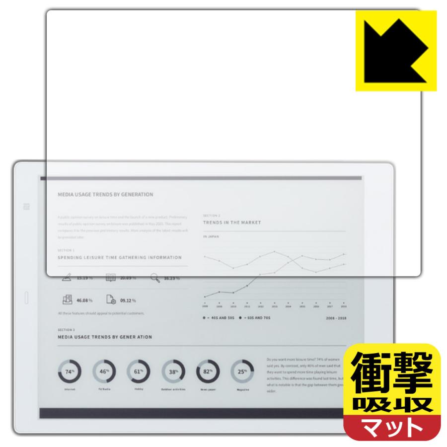電子ペーパー QUADERNO A5 (Gen.2) FMVDP51 / (Gen.3C) FMVDP53CA5 (クアデルノ) 対応 衝撃吸収[反射低減] 保護 フィルム 耐衝撃 日本製 | PDA工房