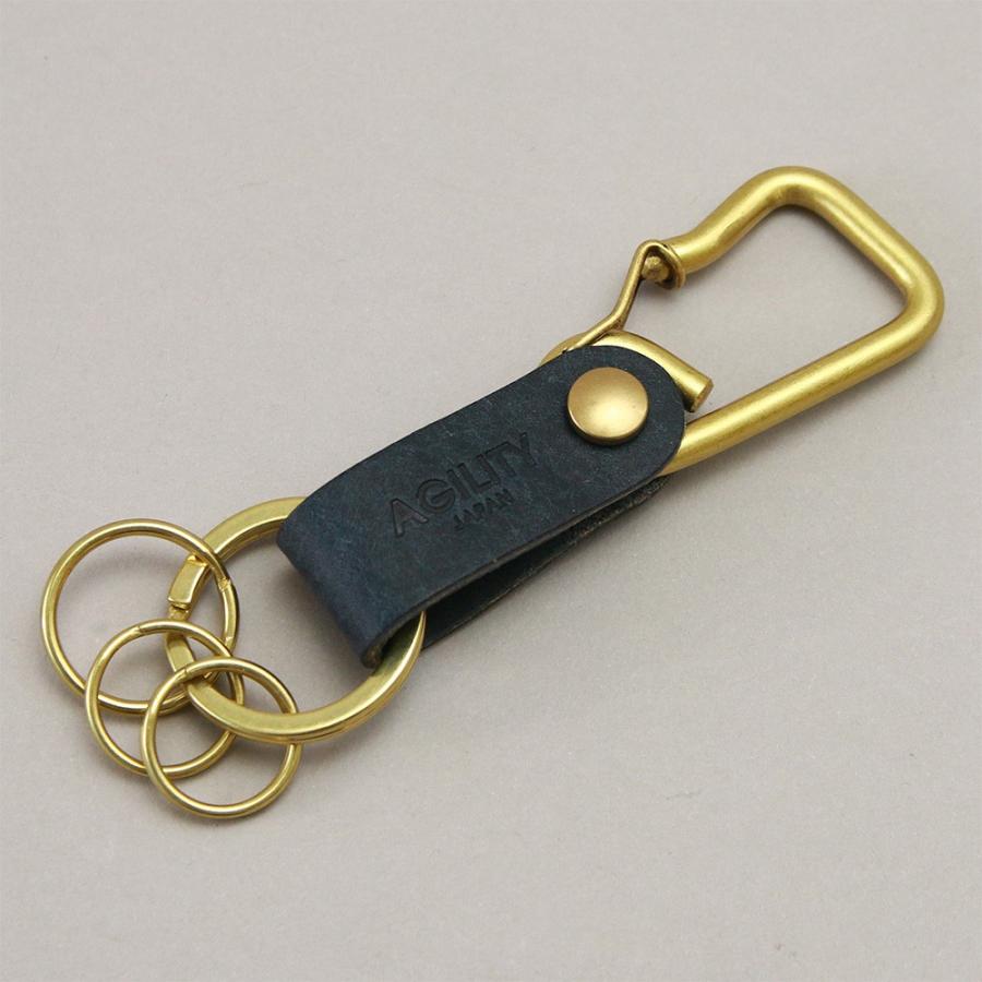 【ネコポス】カラビナ レザー 革 キーホルダー ベルトループ 小物 キーリング 牛革 AGILITY affa アジリティアッファ ブローシュ[M便 9/10] | AGILITY | 07