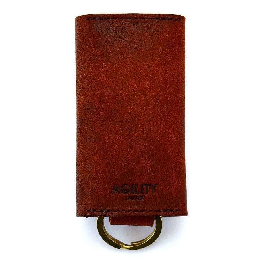 アジリティー アッファ（AGILITY Affa）/キーケース一体型 三つ折り財布 AGILITY（アジリティ） キーケース スマートキー 三つ折り 4連 本革