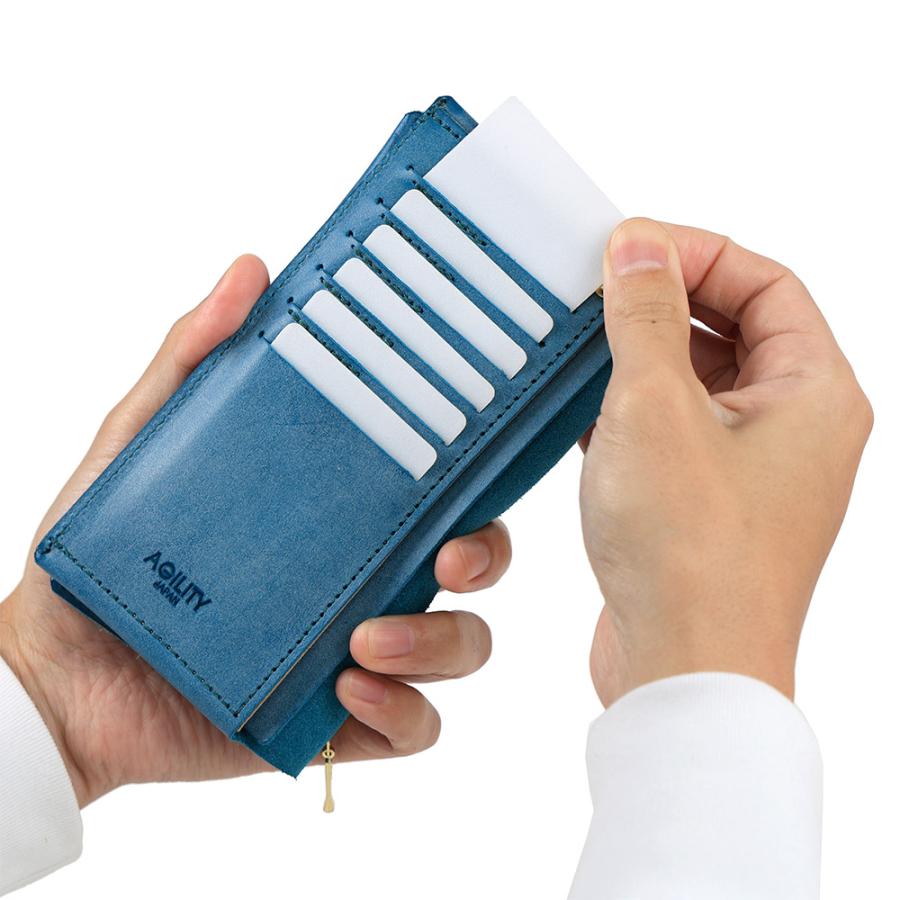 AGILITY（アジリティ） 長財布 小さめ 小さい コンパクト 本革 レザー