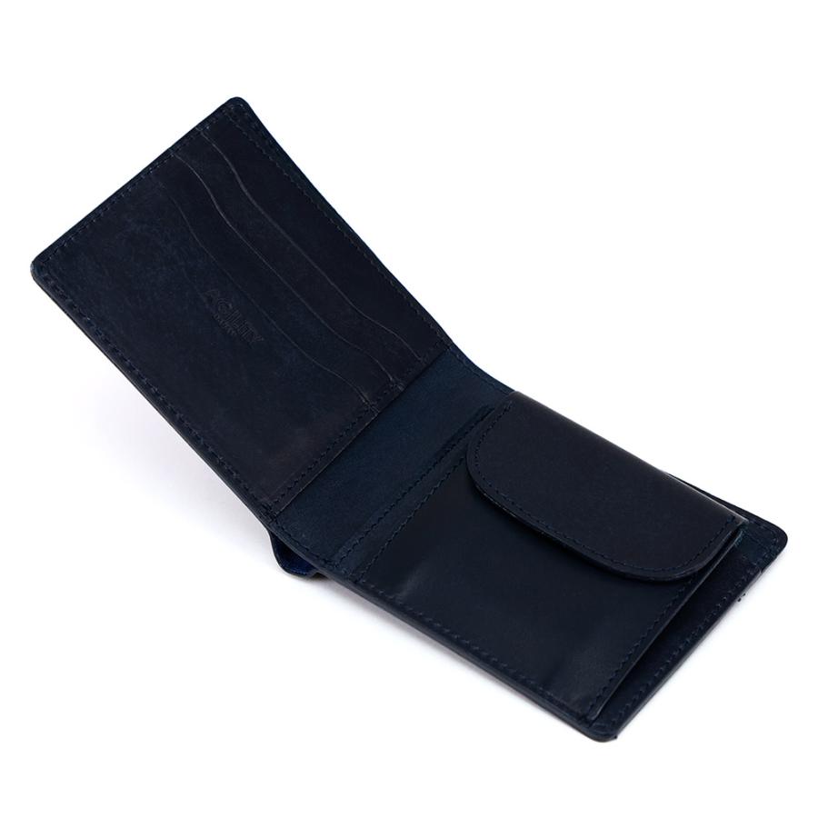 二つ折り 財布 折財布 ウォレット 本革 レザー シンプル メンズ