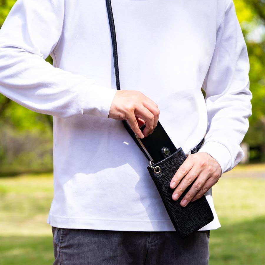 スマホショルダー スマホポーチ バッグ 本革 レザー かわいい ベロ付き 小さい   AGILITY affa アジリティ アッファ ペタル | AGILITY | 21
