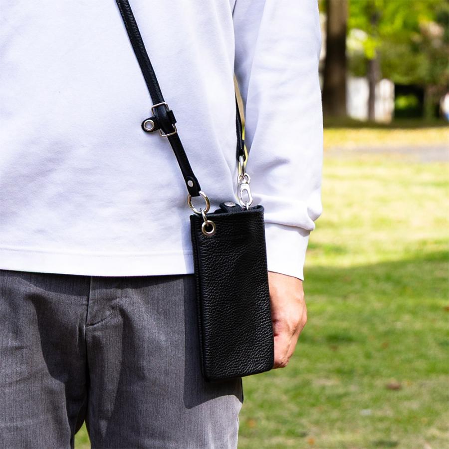 スマホショルダー スマホポーチ バッグ 本革 レザー かわいい ベロ付き 小さい   AGILITY affa アジリティ アッファ ペタル | AGILITY | 23