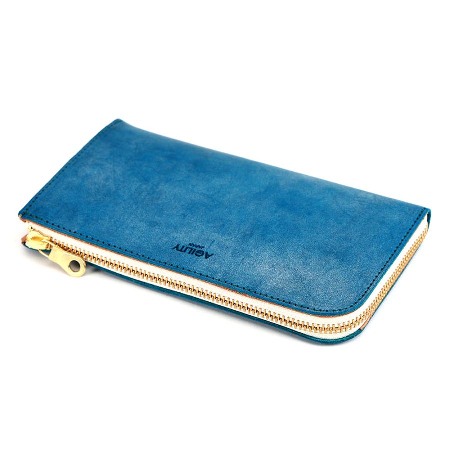 AGILITY 青色 長財布 ジッパーポケット付き AGILITY 青色 長財布 ジッパーポケット付き AGILITY 長財布
