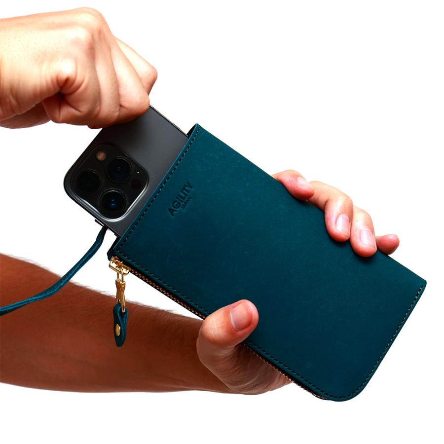 スマホポーチ スマホショルダー 長財布 L字 メンズ レディース コンパクト シンプル 革 本革 AGILITY affa アジリティアッファ SAYAポシェット_20