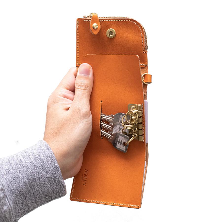 【アンブルジェ2】本革ミニさいふ×キーケース｜スマートキー対応 楽天市場】『アンブルジェII』(全5色)栃木レザー（ジーンズ