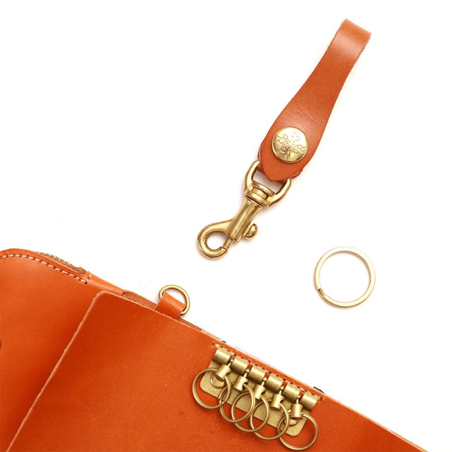 キーケース スマートキー 2個収納 一体型 小銭入れ 三つ折り財布 5連 本革 栃木レザー  AGILITY affa アジリティアッファ アンブルジェII | AGILITY | 22