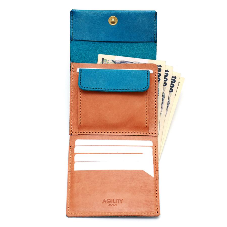 AGILITY（アジリティ） 二つ折り財布 縦使い 縦開き キャッシュレス