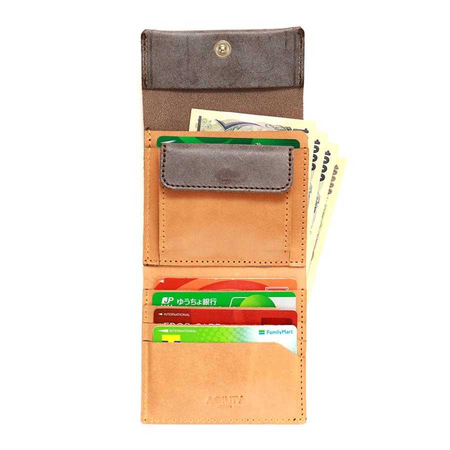 AGILITY（アジリティ） 二つ折り財布 縦使い 縦開き キャッシュレス