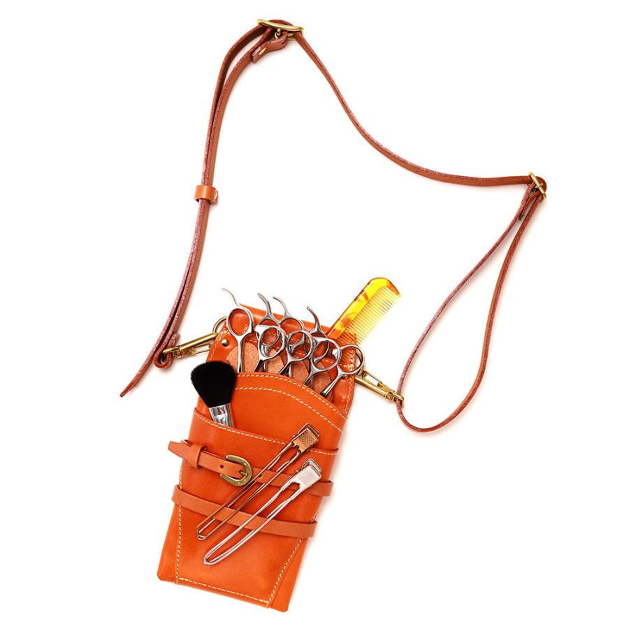 シザーケース 4丁 美容師 スタイリスト 本革 トリマー 腰 斜め掛け 日本製 AGILITY Pro アジリティプロ モンタナ | AGILITY | 18