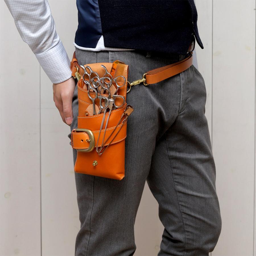 シザーケース 5丁 美容師 スタイリスト 本革 トリマー 腰 斜め掛け 日本製 AGILITY Pro アジリティプロ LOHAS 1 | AGILITY | 20