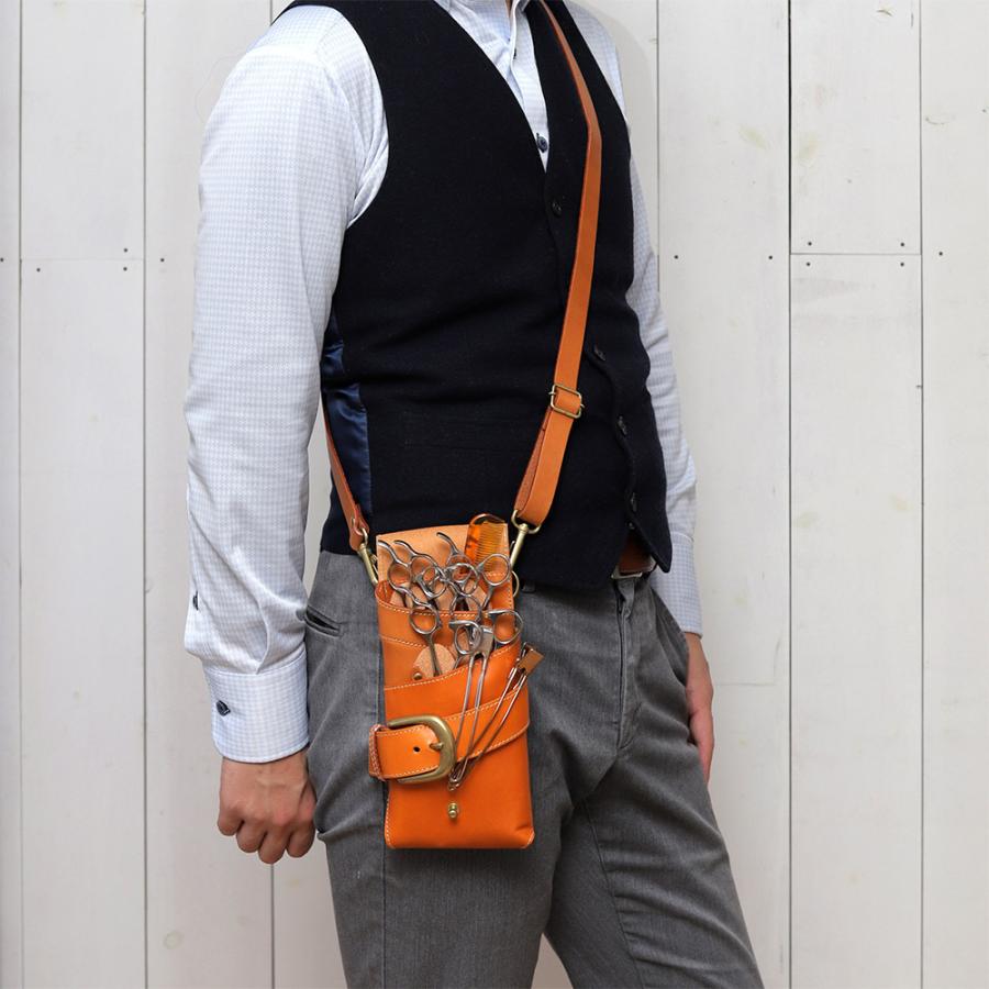 シザーケース 5丁 美容師 スタイリスト 本革 トリマー 腰 斜め掛け 日本製 AGILITY Pro アジリティプロ LOHAS 1 | AGILITY | 21