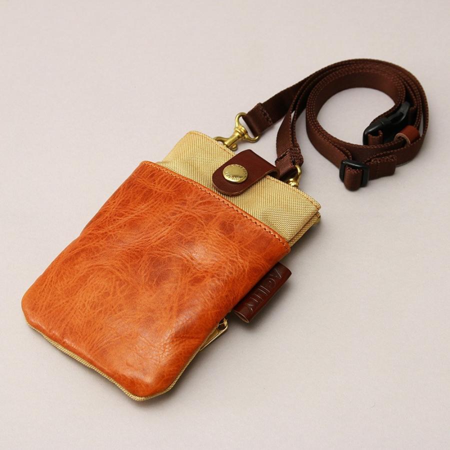 ミニポーチ サコッシュ 斜め掛け 本革 レザー スマホポーチ ミニショルダー  AGILITY affa アジリティアッファ ウォークS | AGILITY | 11