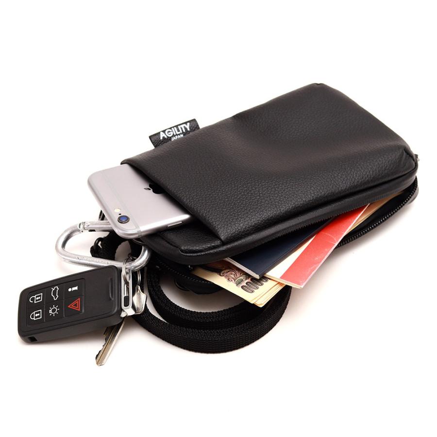スマホショルダー メンズ 革 小さめ ミニショルダー サコッシュ 斜め掛け 撥水 縦 小さめ スマホバッグ AGILITY affa アジリティアッファ パークポシェット | AGILITY | 23