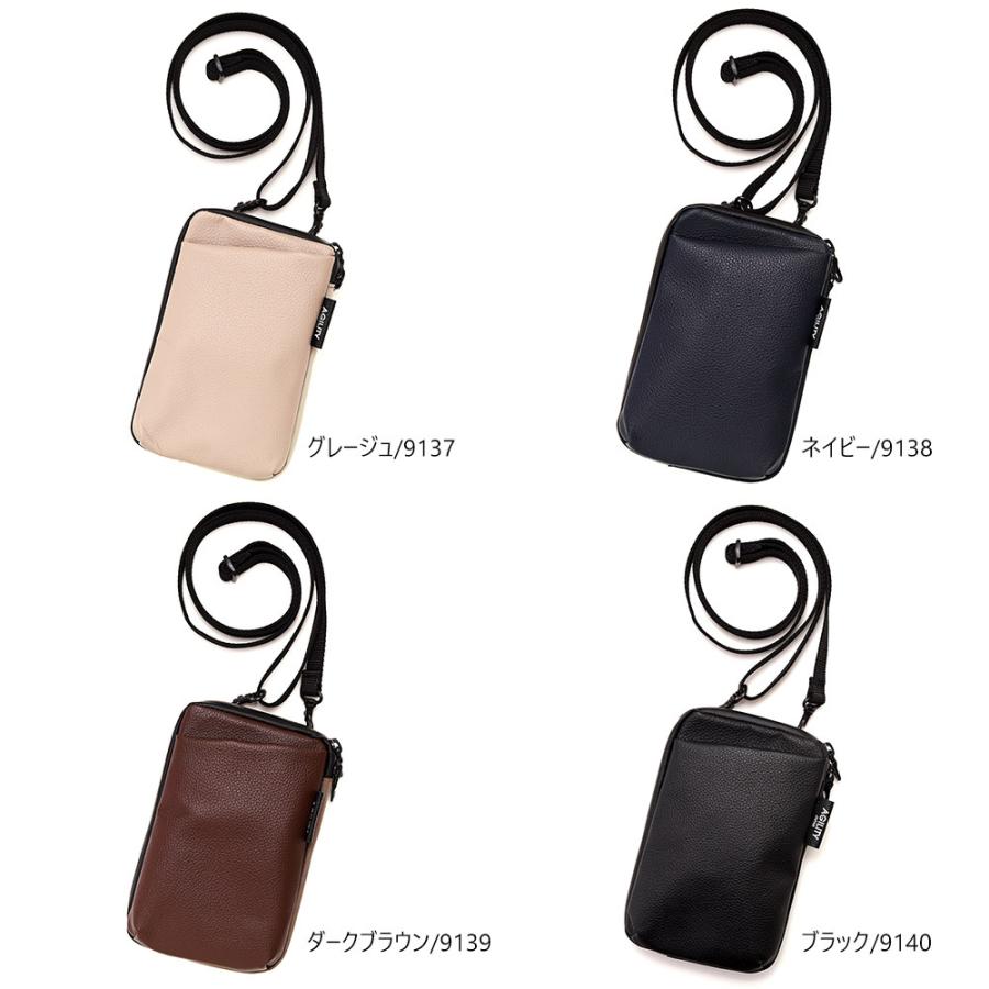 スマホショルダー メンズ 革 小さめ ミニショルダー サコッシュ 斜め掛け 撥水 縦 小さめ スマホバッグ AGILITY affa アジリティアッファ パークポシェット | AGILITY | 09
