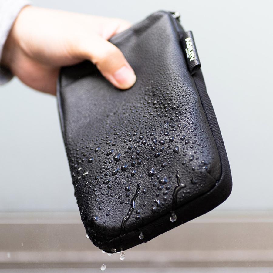 スマホショルダー メンズ  スマホポーチ ポシェット A6 長財布が入る サコッシュ 縦 本革 撥水 レザー AGILITY affa アジリティアッファ パークポシェットLの画像