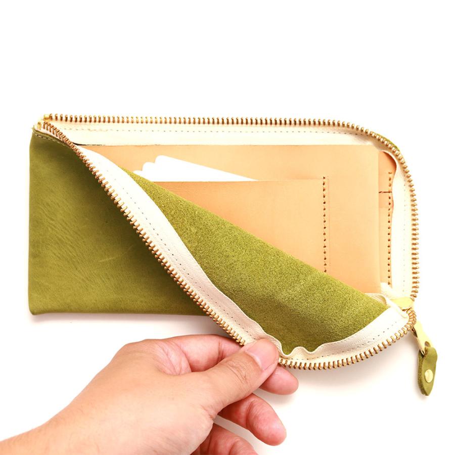 AGILITY 長財布 L字ファスナー 財布 シンプル 軽量 薄型 スリム 革 本