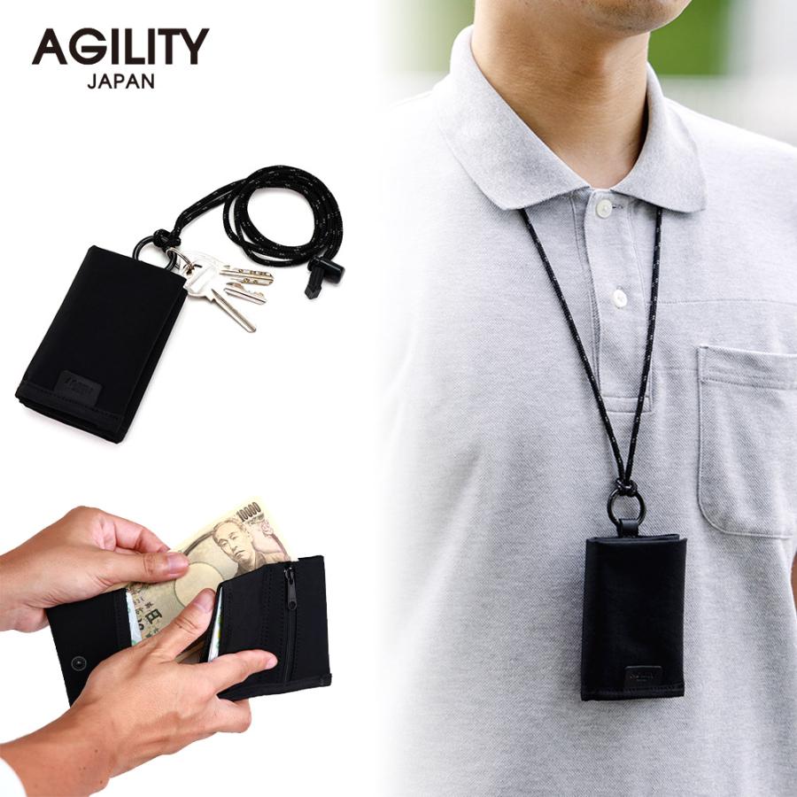 AGILITY（アジリティ） ミニ財布 三つ折り財布 ネックウォレット