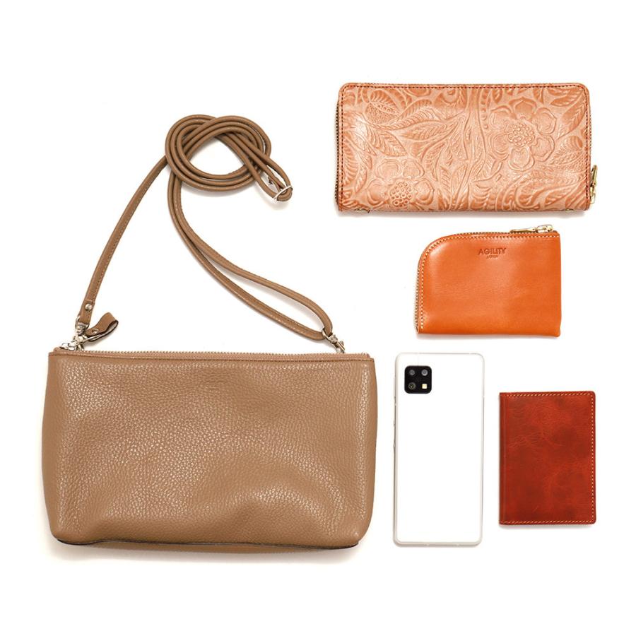 ショルダーバッグ 小さめ コンパクト 横型 斜め掛け ミニショルダー 本革 レザー AGILITY affa アジリティアッファ シックミニショルダー | AGILITY | 14