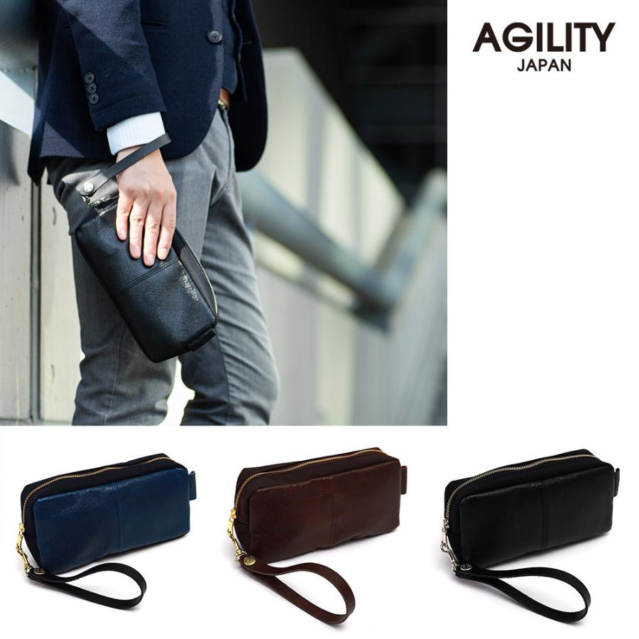 ミニポーチ クラッチ ループ 化粧ポーチ メンズ 豚革 ピッグレザー 軽量 シンプル  AGILITY affa アジリティ アッファ ペガーズポーチ | AGILITY