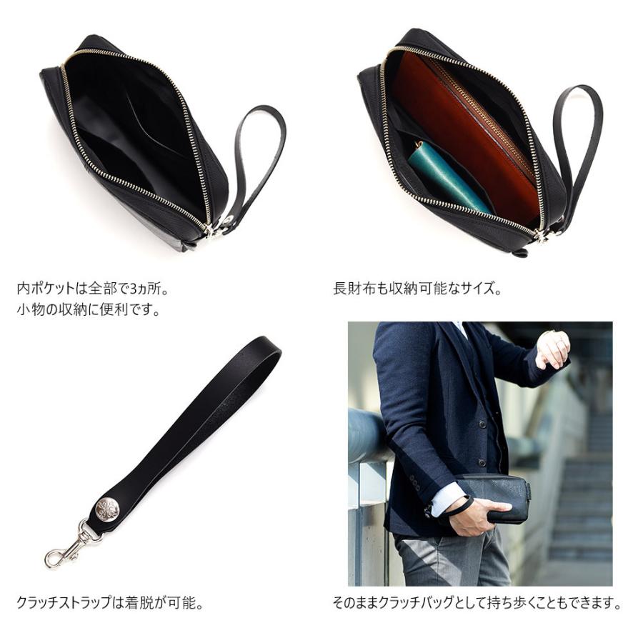 ミニポーチ クラッチ ループ 化粧ポーチ メンズ 豚革 ピッグレザー 軽量 シンプル  AGILITY affa アジリティ アッファ ペガーズポーチ | AGILITY | 05